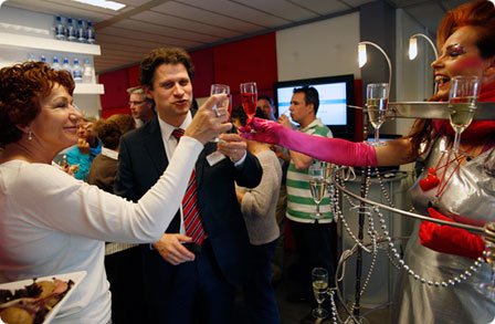 Swingende Champagniere